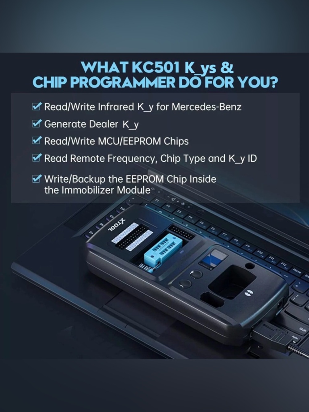 XTOOL Auto KC501 EEPROM Read write Work with XTOOL Scanner X100 PAD3 A80 D8 D8BT - Picture 6 of 8